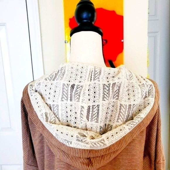 ODDY | Zip Up Lace Hoodie - Picture 2 of 7